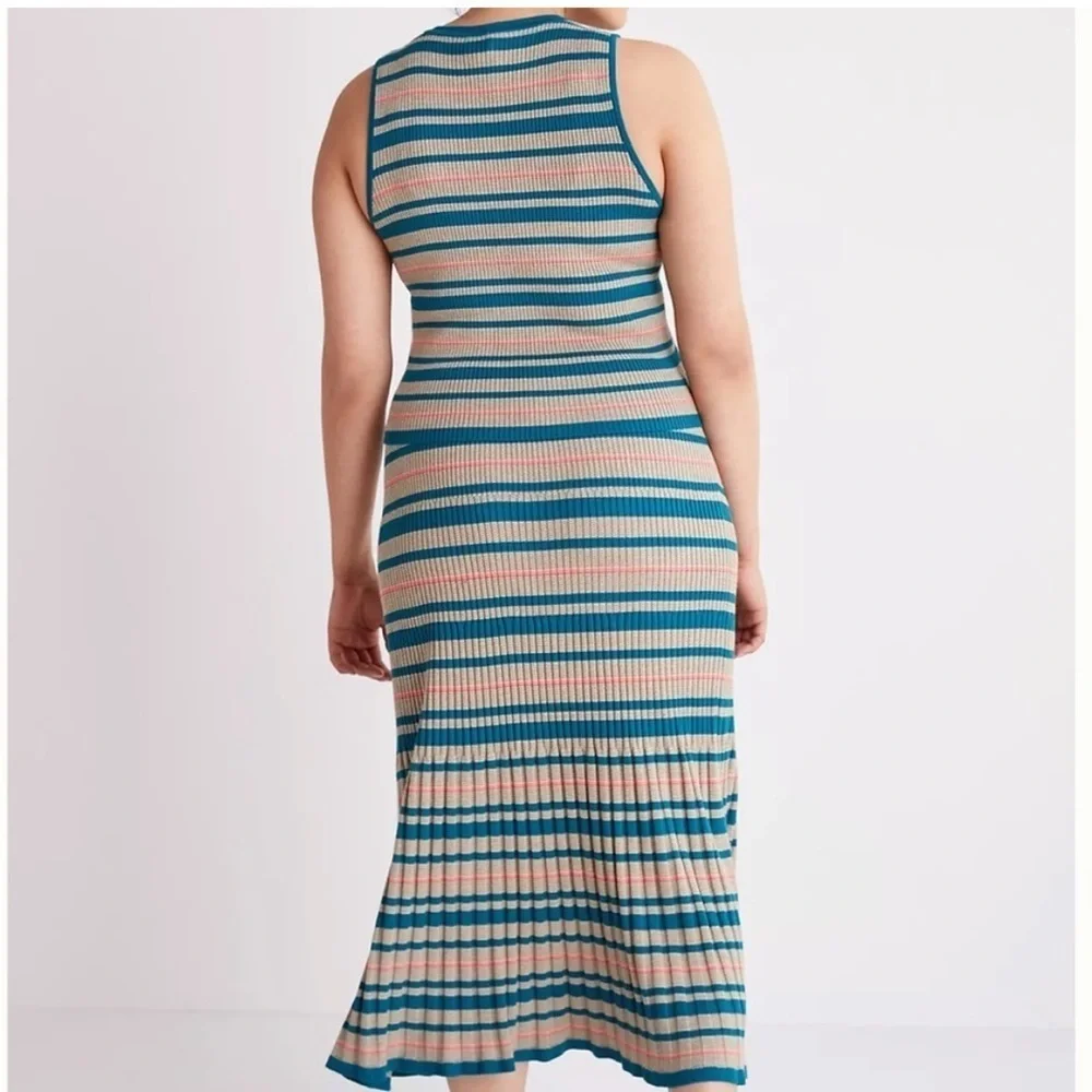 Anthropologie Dolan Striped Knit Skirt Set Sleeveless Pleated Two Piece S NWT